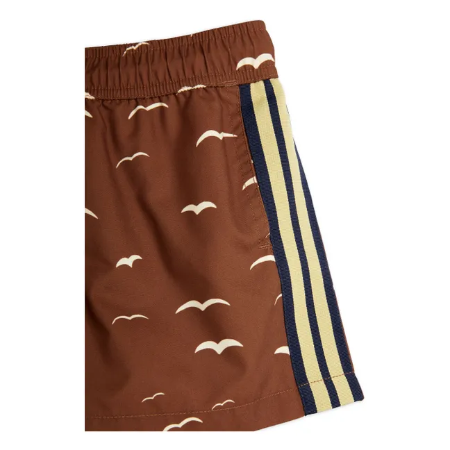 Pantaloncini da bagno in cotone organico Gulls | Marrone