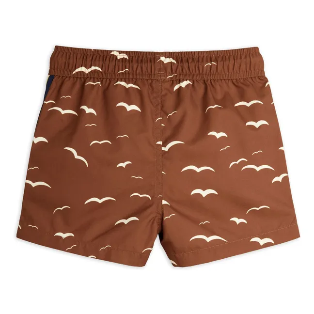 Pantaloncini da bagno in cotone organico Gulls | Marrone