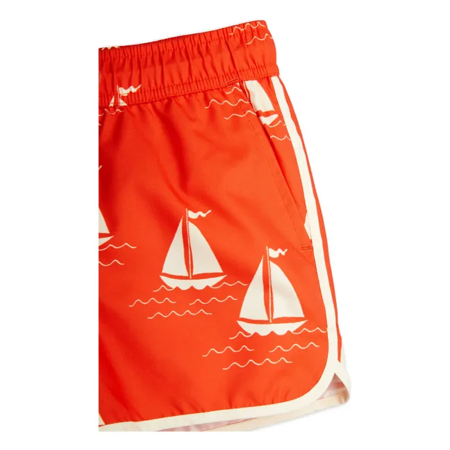 Badeshorts Bateaux Bio-Baumwolle | Rot