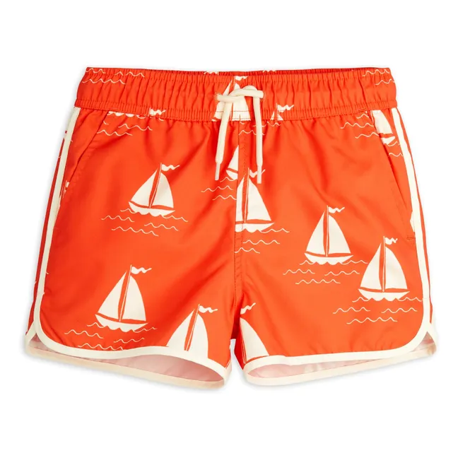 Badeshorts Bateaux Bio-Baumwolle | Rot