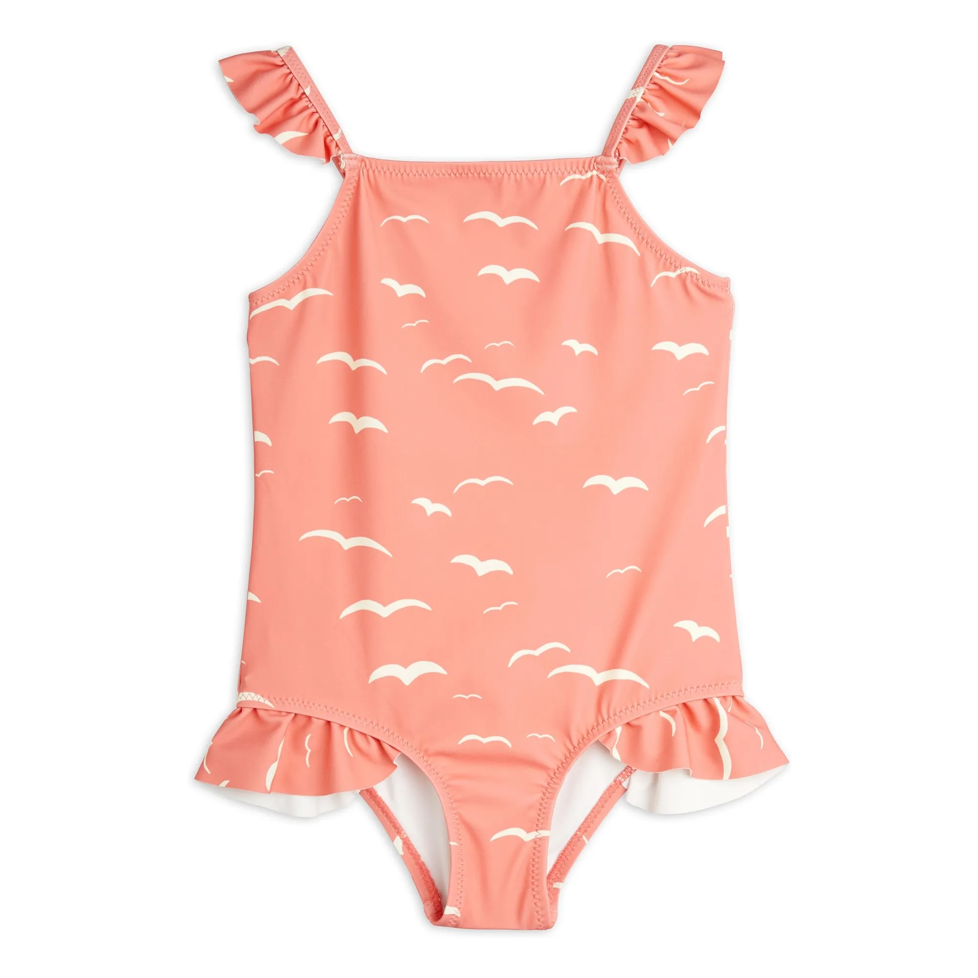 Mini Rodini Pink Maillot De Bain Mouettes Organic Cotton