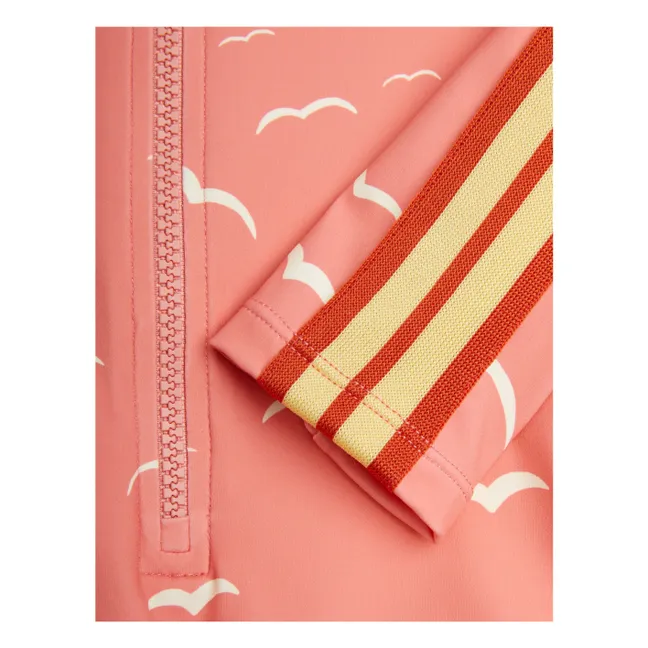 Maillot De Bain Mouettes Manches Longues Coton Bio | Pink
