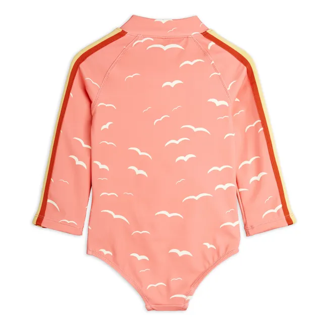 Costume da bagno Seagull a maniche lunghe in cotone organico | Rosa