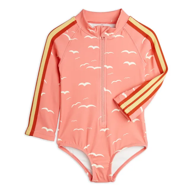 Costume da bagno Seagull a maniche lunghe in cotone organico | Rosa