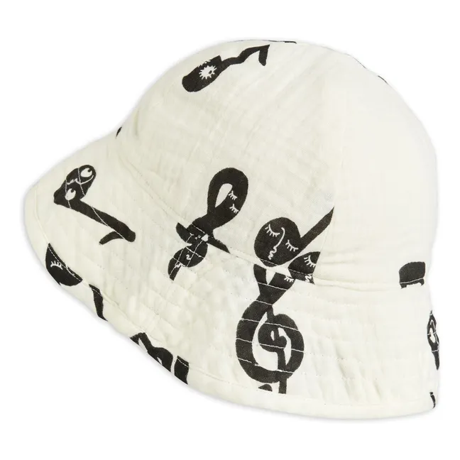 Notes organic cotton hat | White
