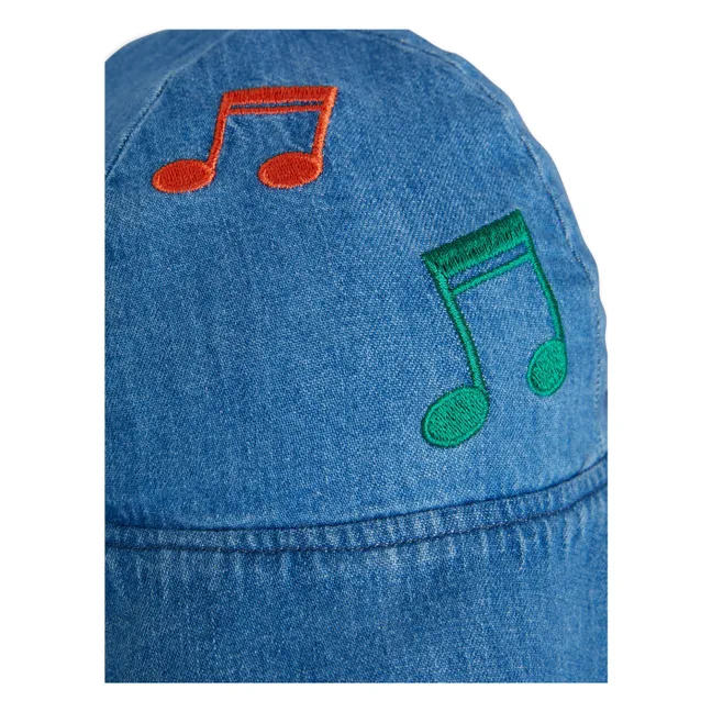 Gorro de algodón ecológico Notes Denim | Azul