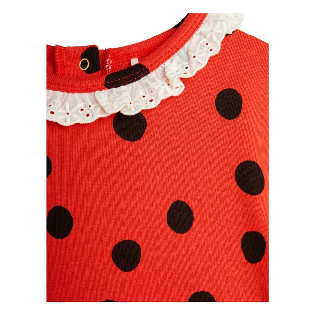 Kleid Erbse Bio-Baumwolle | Rot