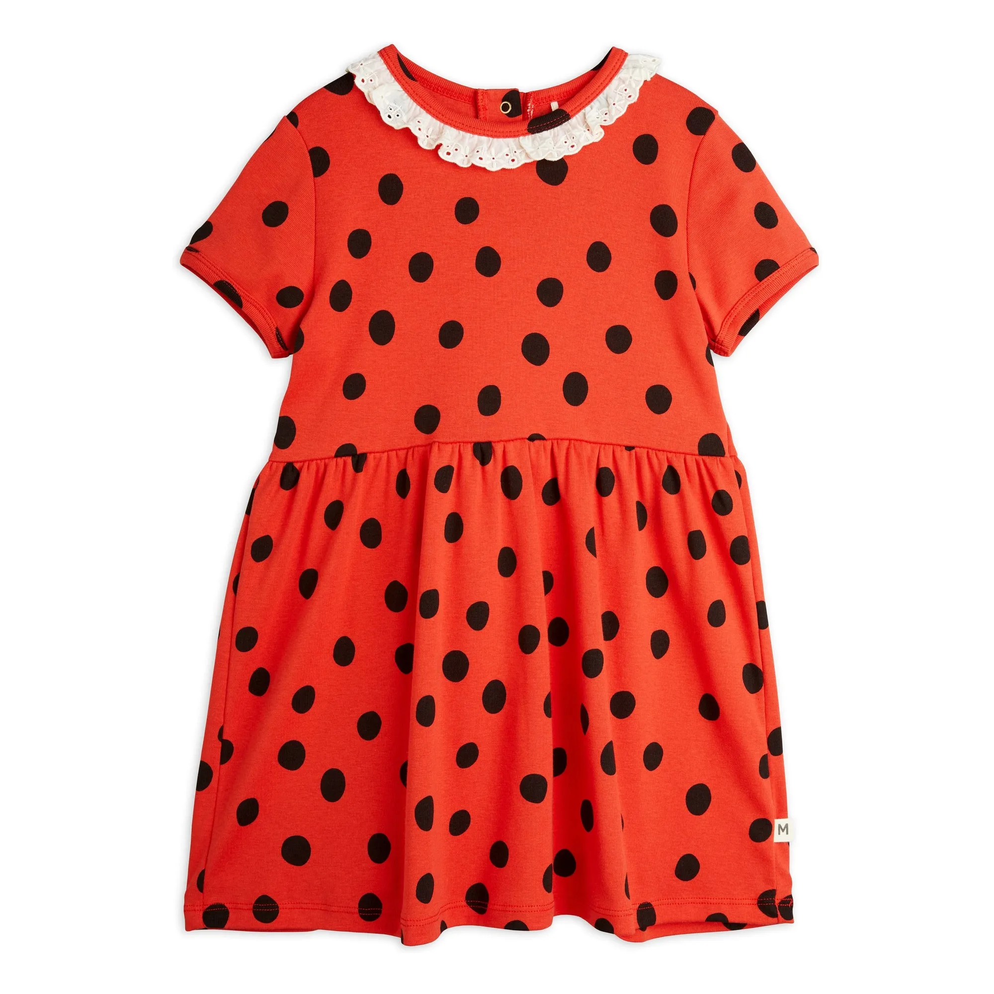 Mini Rodini Red Pois Coton Bio Dress