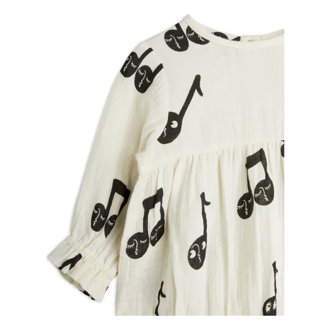 Organic Cotton Notes romper | White