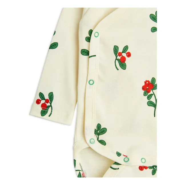 Conjunto de body y mallas florales de algodón orgánico | Crudo