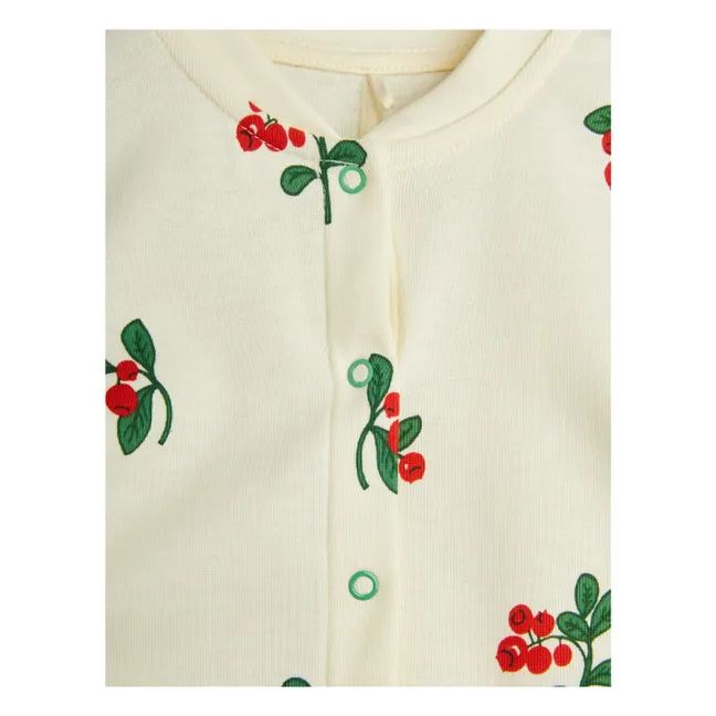 Organic cotton floral jumpsuit | Ecru