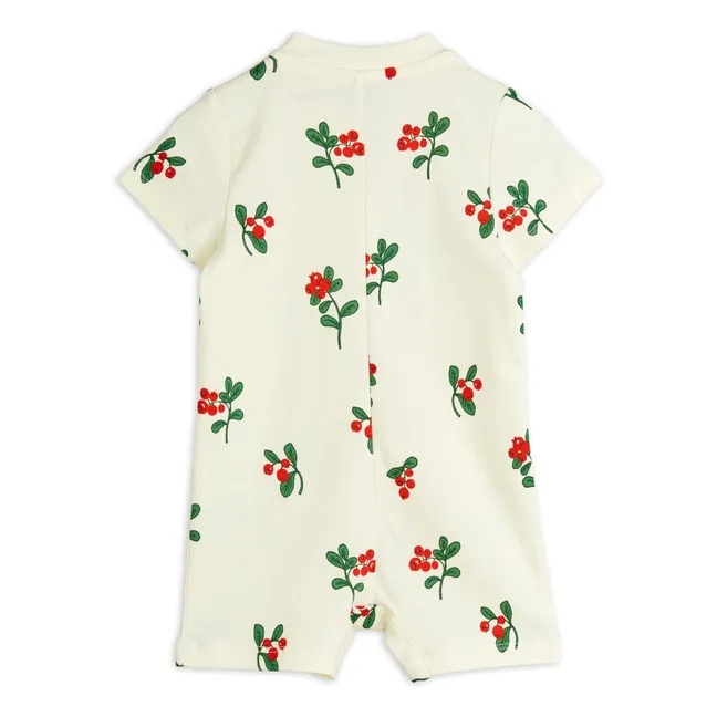 Organic cotton floral jumpsuit | Ecru