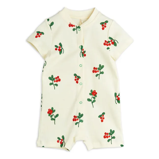 Organic cotton floral jumpsuit | Ecru