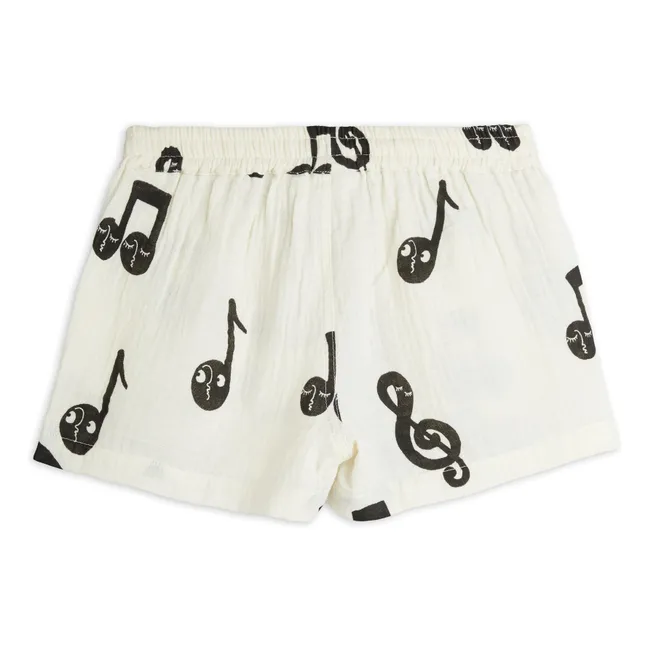 Short Notes Organic cotton gauze | White