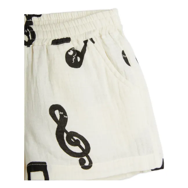 Short Notes Organic cotton gauze | White