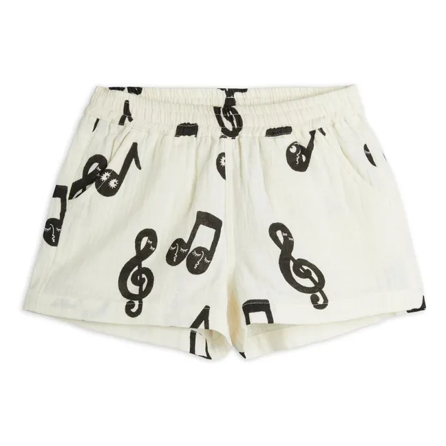 Short Notes Organic cotton gauze | White