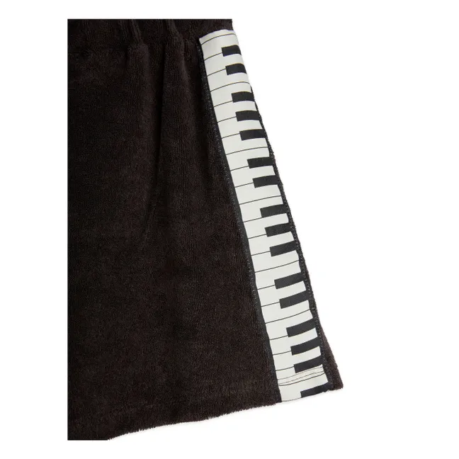 Organic Sponge Piano Shorts | Black