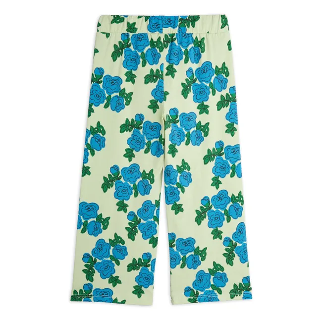 Pantaloni in cotone biologico Roses | Verde pistacchio