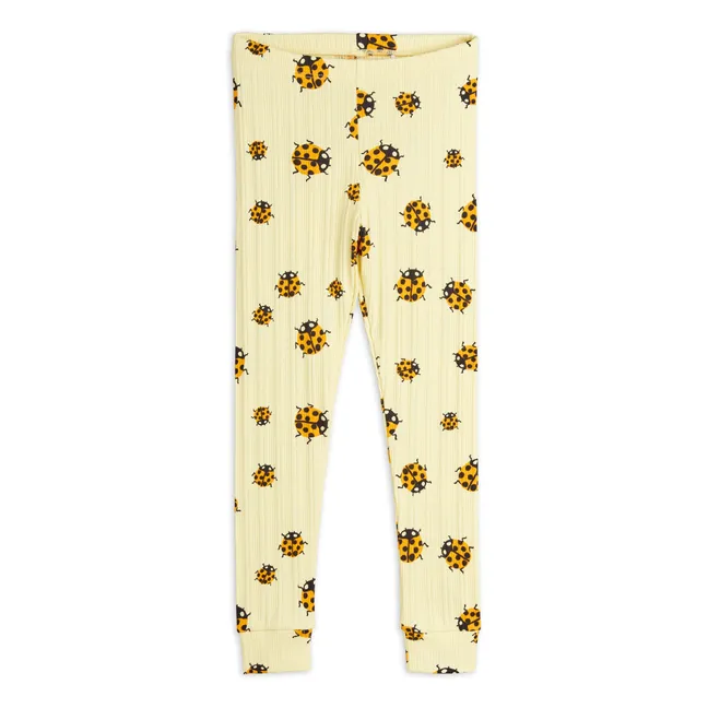 Legging Marienkäfer gerippt Bio-Baumwolle | Gelb