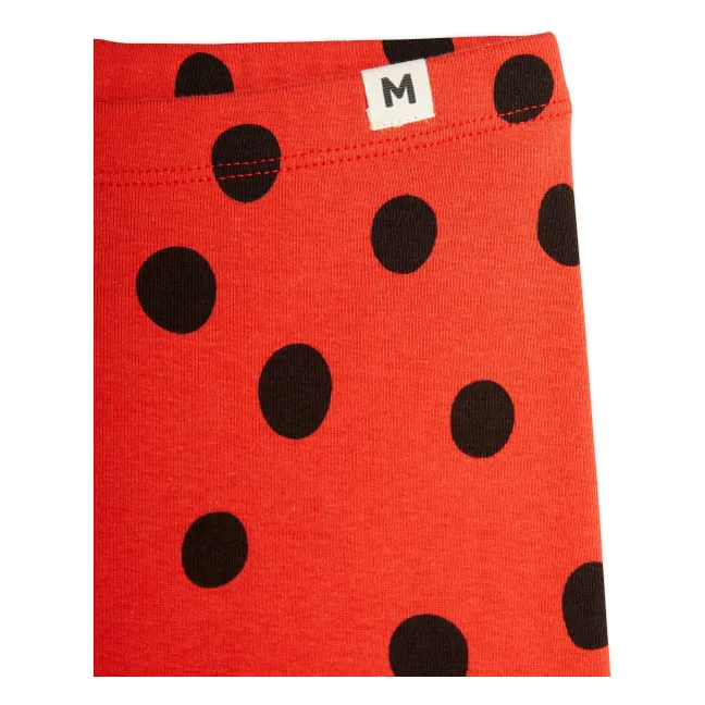 Legging Pois Bio-Baumwolle | Rot