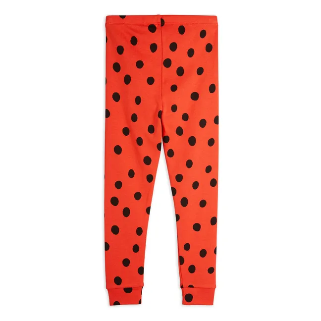 Legging Pois Bio-Baumwolle | Rot