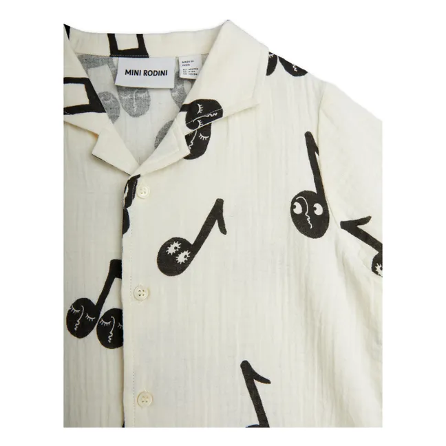 Chemise Notes Gaze de Coton Bio | Blanc