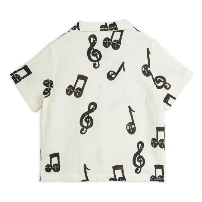 Chemise Notes Gaze de Coton Bio | Blanc