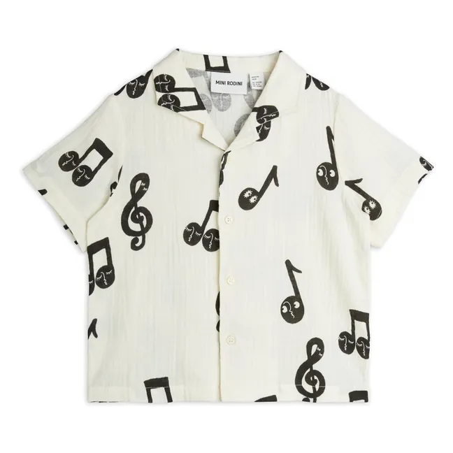 Note sulla camicia Garza di cotone biologico | Bianco