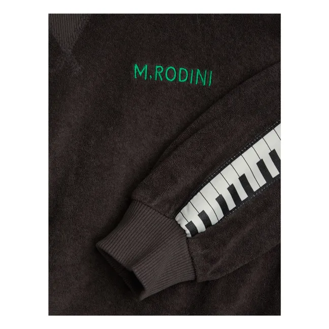 Sweatshirt Piano Frottee Bio | Schwarz