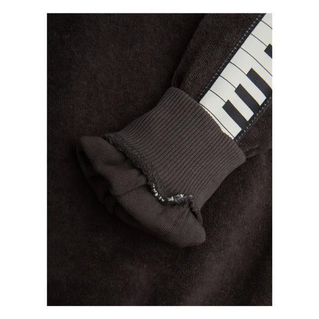 Sweatshirt Piano Frottee Bio | Schwarz