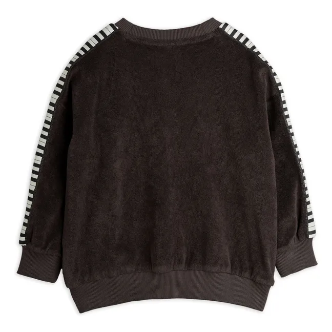 Sweatshirt Piano Frottee Bio | Schwarz