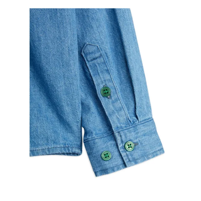 Note Camicia in cotone organico Denim | Blu
