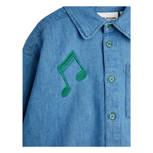Note Camicia in cotone organico Denim | Blu