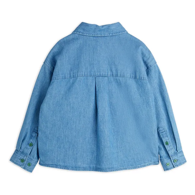 Note Camicia in cotone organico Denim | Blu