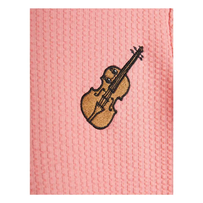 Maglietta con violino Fibre riciclate | Rosa