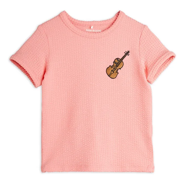 Maglietta con violino Fibre riciclate | Rosa