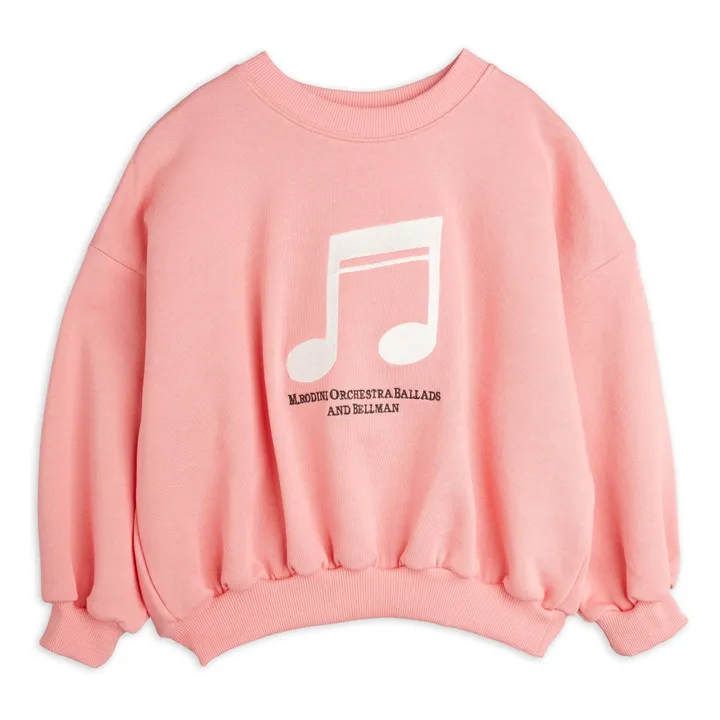 Sweat Note Coton Bio | Rose- Image produit n°0