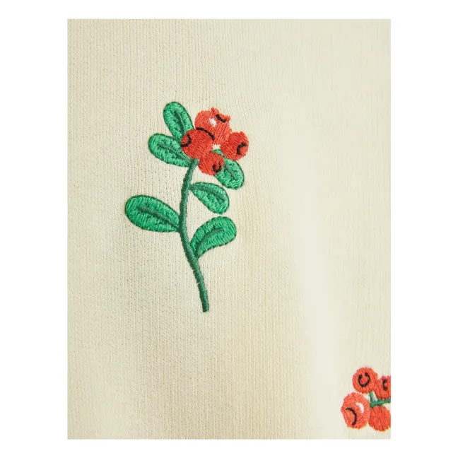 Felpa floreale in cotone biologico | Ecru