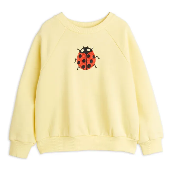Felpa in cotone biologico Coccinelle | Giallo