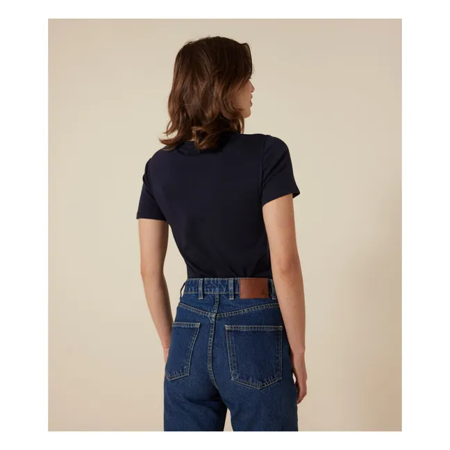 T-Shirt Col Rond Coton Bio | Bleu marine