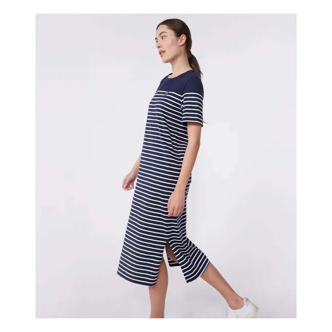 Vestido de algodón orgánico Babiana | Azul Marino