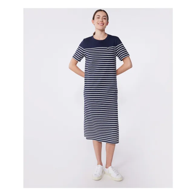 Vestido de algodón orgánico Babiana | Azul Marino