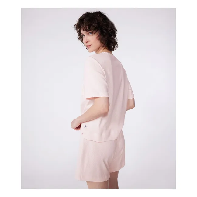 Pijama corto de algodón orgánico Brownie | Rosa