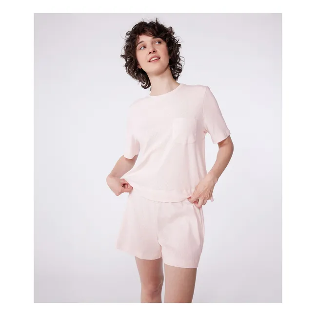 Pijama corto de algodón orgánico Brownie | Rosa