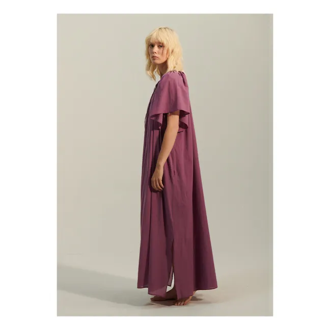 Vestido de gasa de algodón Acropole | Violeta