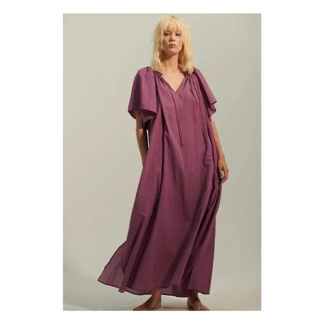 Vestido de gasa de algodón Acropole | Violeta