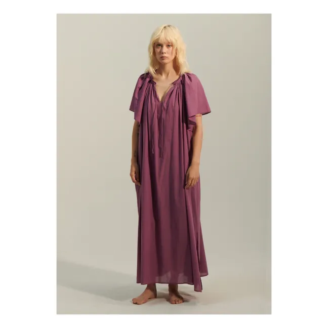 Vestido de gasa de algodón Acropole | Violeta