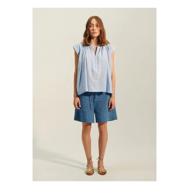 Blouse Sistelo Voile de Coton | Light blue