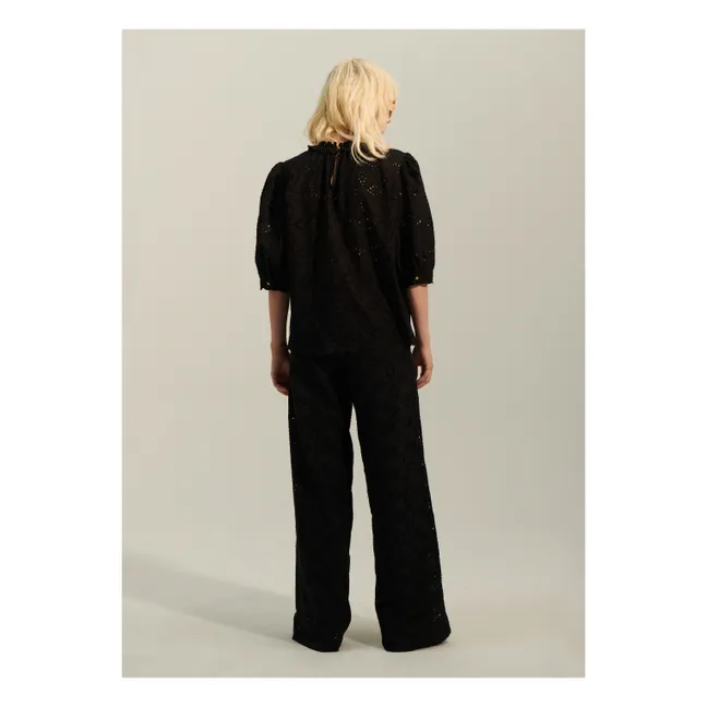 Blouse Paros Schiffli | Noir