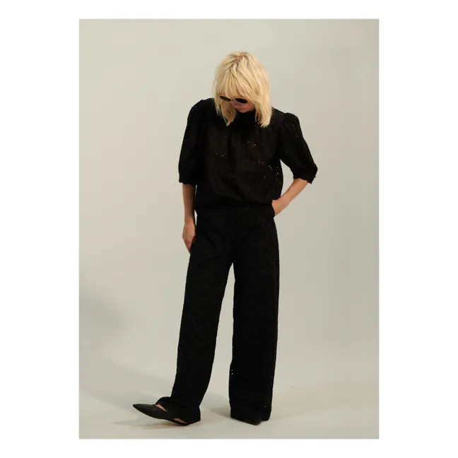 Blouse Paros Schiffli | Noir